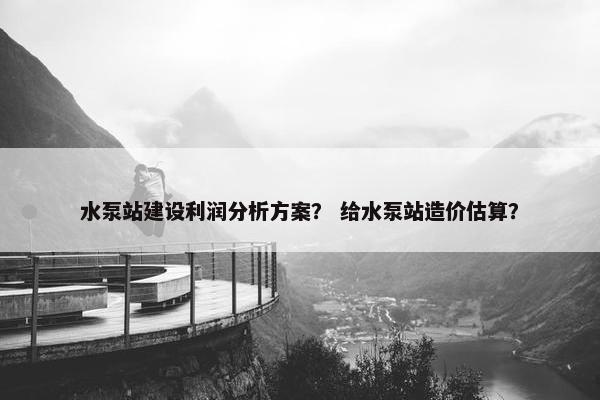 水泵站建设利润分析方案？ 给水泵站造价估算？