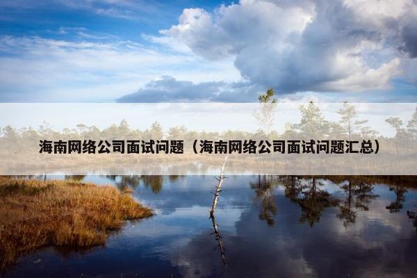 海南网络公司面试问题（海南网络公司面试问题汇总）