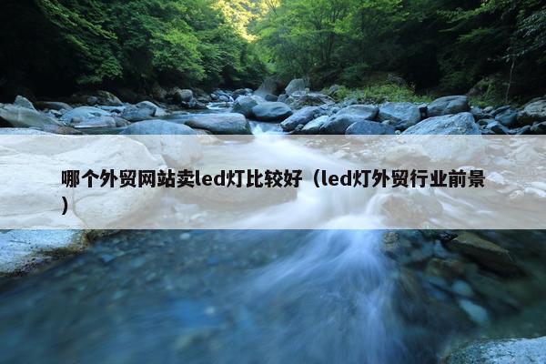 哪个外贸网站卖led灯比较好（led灯外贸行业前景）