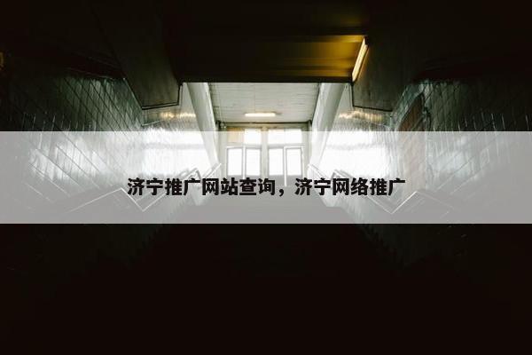 济宁推广网站查询，济宁网络推广