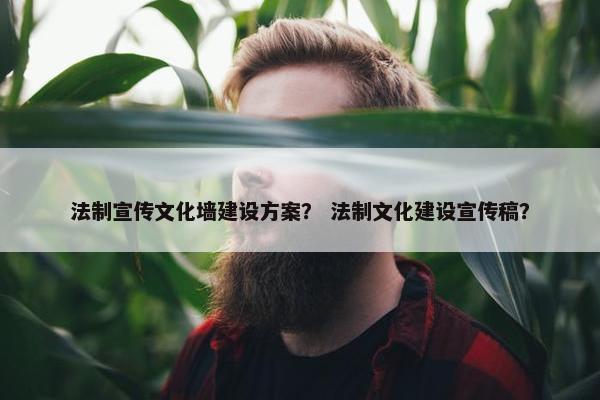 法制宣传文化墙建设方案？ 法制文化建设宣传稿？