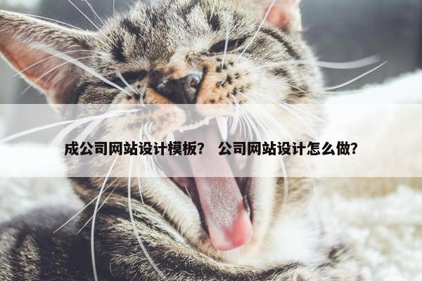 成公司网站设计模板？ 公司网站设计怎么做？