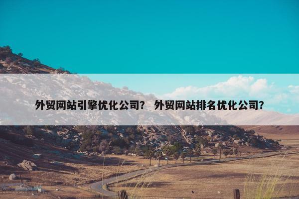 外贸网站引擎优化公司？ 外贸网站排名优化公司？