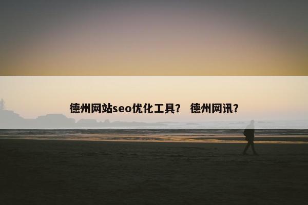 德州网站seo优化工具？ 德州网讯？