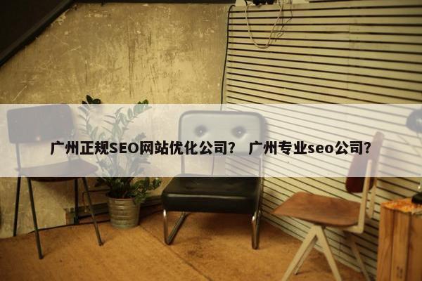 广州正规SEO网站优化公司？ 广州专业seo公司？