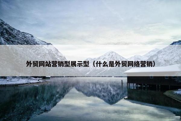 外贸网站营销型展示型（什么是外贸网络营销）