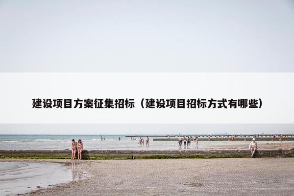 建设项目方案征集招标（建设项目招标方式有哪些）