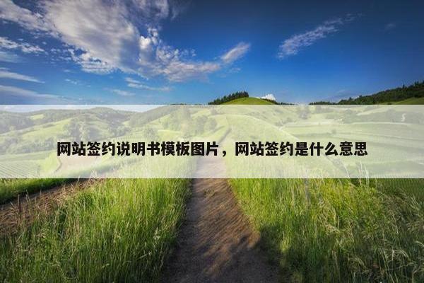 网站签约说明书模板图片，网站签约是什么意思