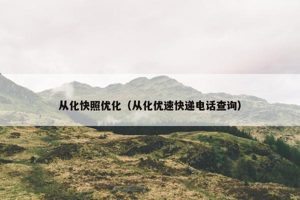 从化快照优化（从化优速快递电话查询）