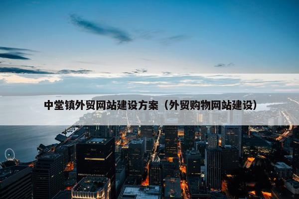 中堂镇外贸网站建设方案（外贸购物网站建设）