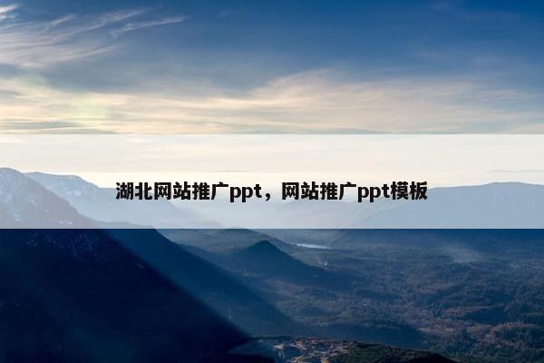 湖北网站推广ppt，网站推广ppt模板