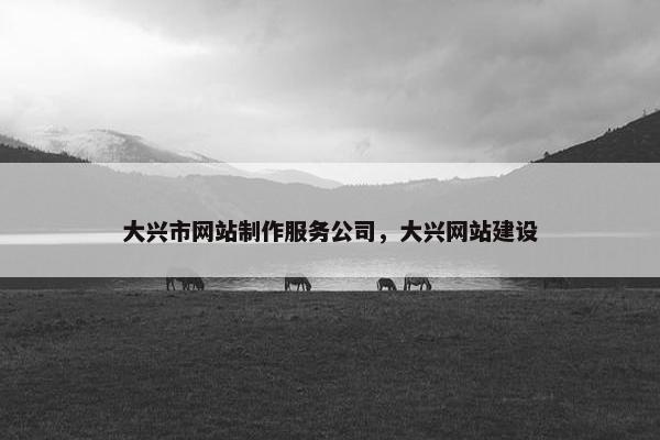 大兴市网站制作服务公司，大兴网站建设
