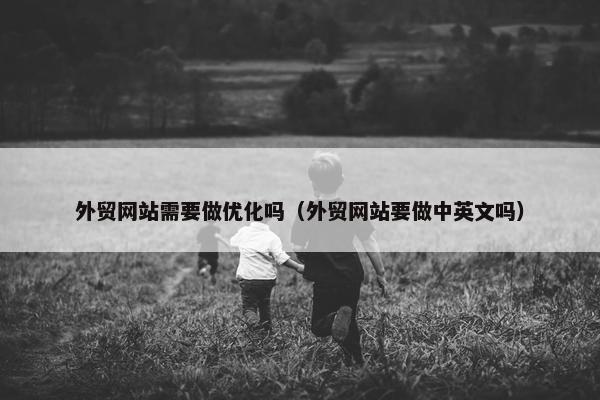 外贸网站需要做优化吗（外贸网站要做中英文吗）