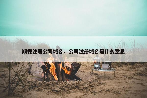 顺德注册公司域名，公司注册域名是什么意思
