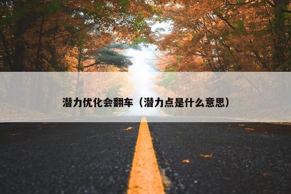 潜力优化会翻车（潜力点是什么意思）