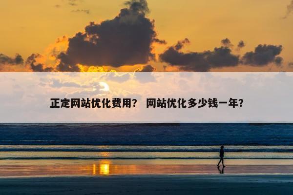 正定网站优化费用？ 网站优化多少钱一年？