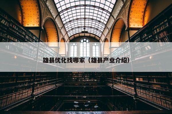 雄县优化找哪家（雄县产业介绍）