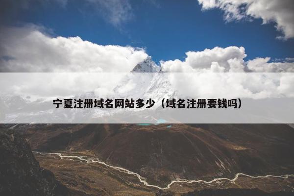 宁夏注册域名网站多少（域名注册要钱吗）
