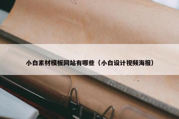 小白素材模板网站有哪些（小白设计视频海报）