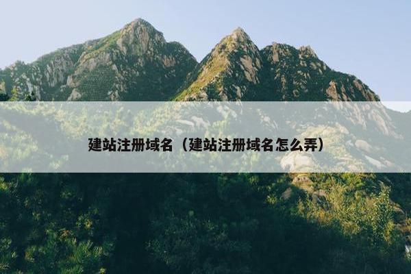 建站注册域名（建站注册域名怎么弄）