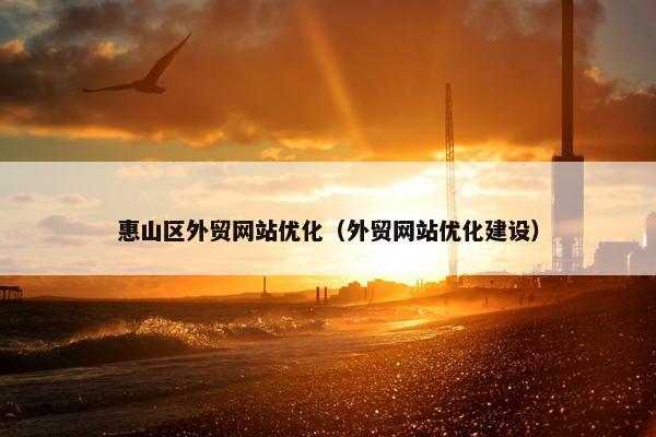 惠山区外贸网站优化（外贸网站优化建设）
