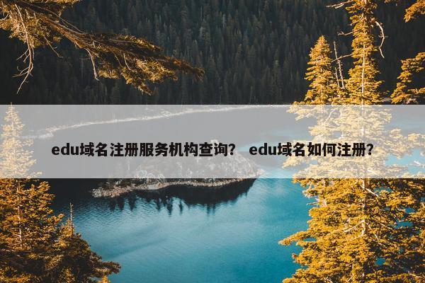 edu域名注册服务机构查询？ edu域名如何注册？