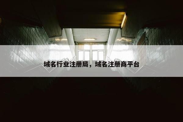 域名行业注册局，域名注册商平台