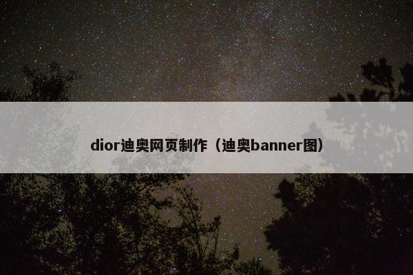 dior迪奥网页制作（迪奥banner图）