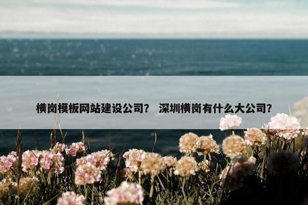 横岗模板网站建设公司？ 深圳横岗有什么大公司？