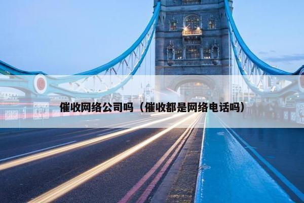 催收网络公司吗（催收都是网络电话吗）