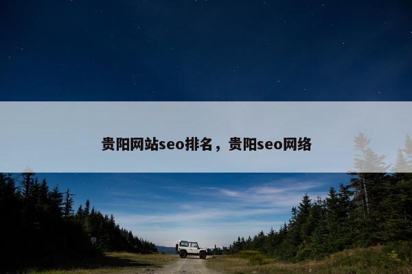 贵阳网站seo排名，贵阳seo网络