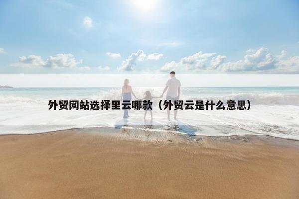 外贸网站选择里云哪款（外贸云是什么意思）