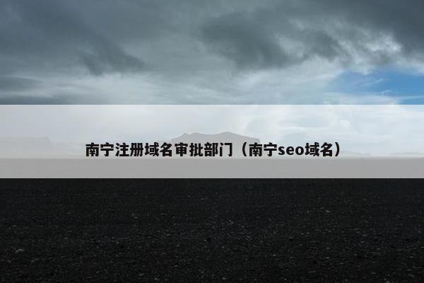 南宁注册域名审批部门（南宁seo域名）