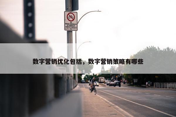 数字营销优化包括，数字营销策略有哪些