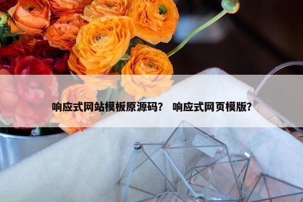 响应式网站模板原源码？ 响应式网页模版？