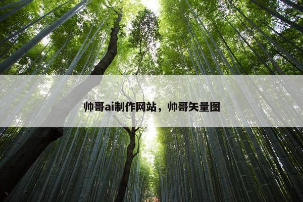 帅哥ai制作网站，帅哥矢量图