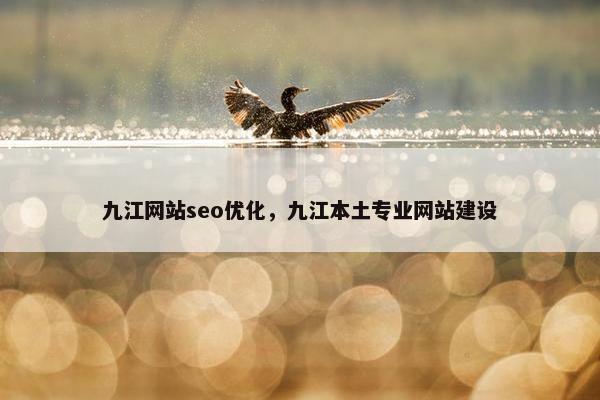 九江网站seo优化，九江本土专业网站建设
