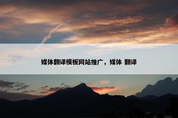媒体翻译模板网站推广，媒体 翻译
