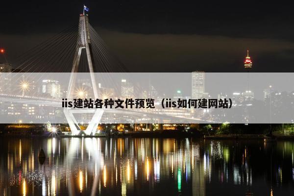 iis建站各种文件预览（iis如何建网站）