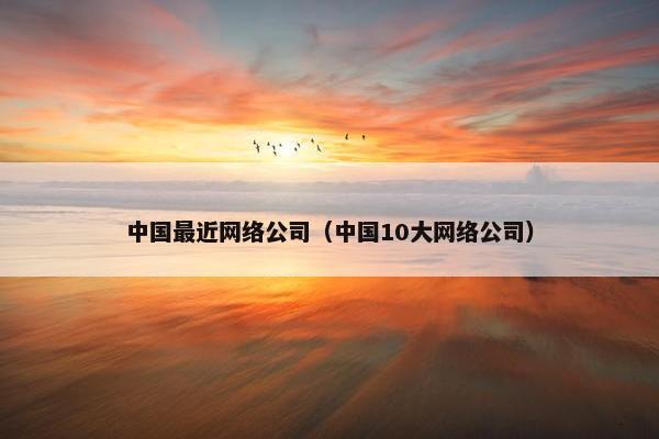 中国最近网络公司（中国10大网络公司）