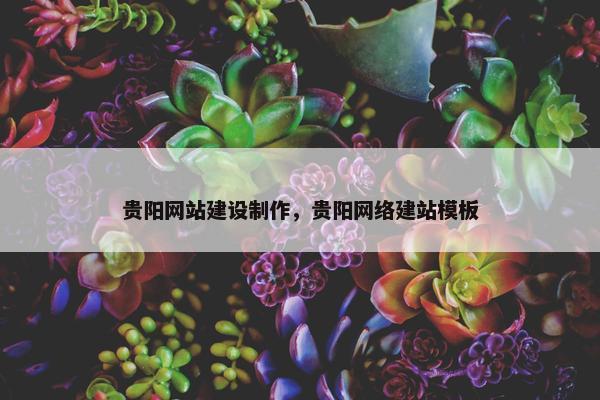贵阳网站建设制作，贵阳网络建站模板
