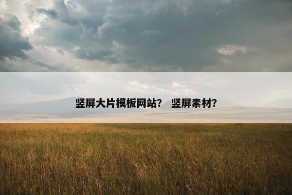 竖屏大片模板网站？ 竖屏素材？