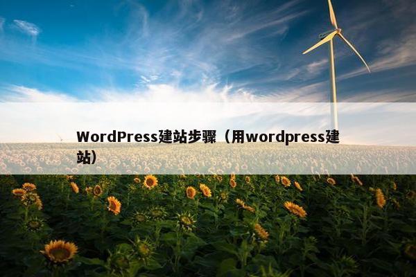 WordPress建站步骤（用wordpress建站）