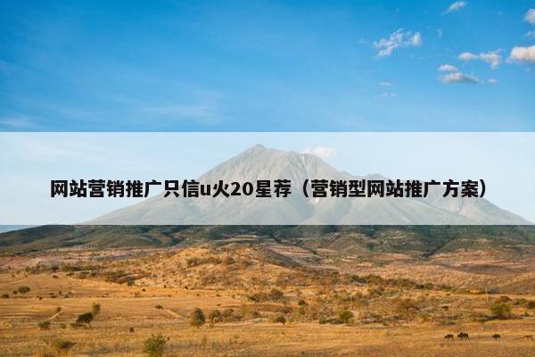 网站营销推广只信u火20星荐（营销型网站推广方案）