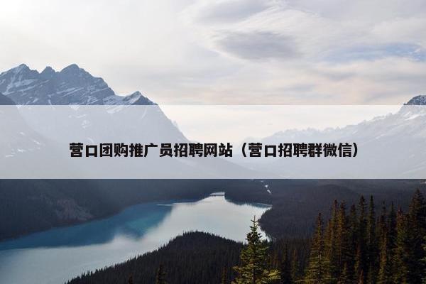 营口团购推广员招聘网站（营口招聘群微信）