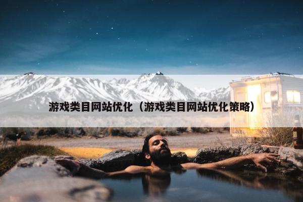游戏类目网站优化（游戏类目网站优化策略）