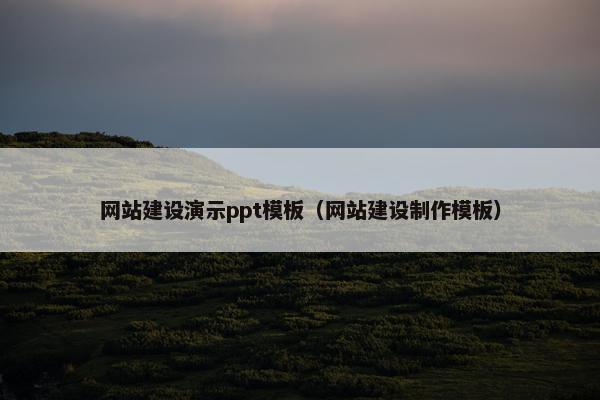 网站建设演示ppt模板（网站建设制作模板）