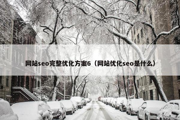 网站seo完整优化方案6（网站优化seo是什么）