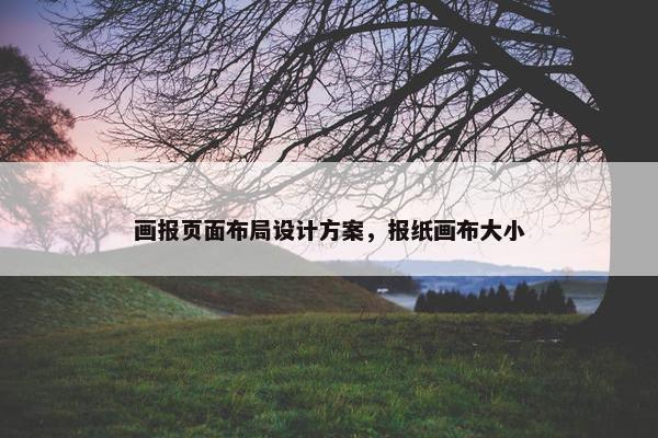 画报页面布局设计方案，报纸画布大小