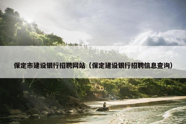 保定市建设银行招聘网站（保定建设银行招聘信息查询）